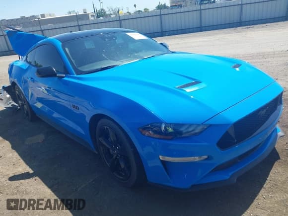 ✅ 2022 Ford Mustang GT • VIN: 1FA6P8CFXN5107884 • Lot: 41992310. Listed on IAAI with 34,673 mi. Free auction sales archive from the USA and detailed vehicle history report at DreamBid. Image 1.