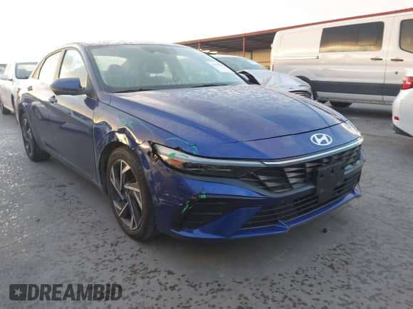 2024 Hyundai Elantra Limited with VIN KMHLP4DG8RU836356, listed as a IAAI auction lot 43590395 with 23,107 mi miles and . Bid and sale history available at DreamBid. Image 1.