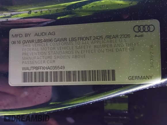 ✅ 2017 Audi A3 e-tron Sportback Premium Plus • VIN: WAUTPBFFXHA035549 • Lot: 41547798. Wystawiony na IAAI z przebiegiem 65 808 mil. Bezpłatny archiwum sprzedaży aukcyjnych z USA i szczegółowy raport historii pojazdu na DreamBid. Zdjęcie 9.