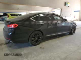 2016 Hyundai Genesis 3.8L z VIN KMHGN4JE9GU127474, wystawiony jako Copart lot #76671724 z przebiegiem 96 985 mil mil oraz Szkoda całkowita • Salvage title. Historia ofert i sprzedaży dostępna na DreamBid. Obrazek 3.
