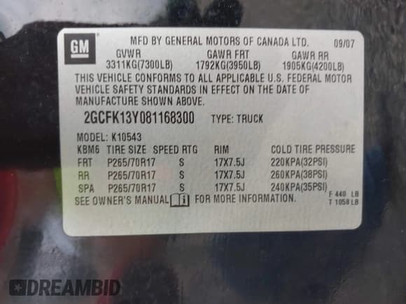 ✅ 2008 Chevrolet Silverado 1500 LTZ • VIN: 2GCFK13Y081168300 • Lot: 42696049. Listed on IAAI with 183,339 mi. Free auction sales archive from the USA and detailed vehicle history report at DreamBid. Image 9.