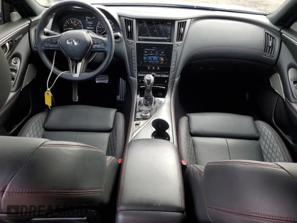 ✅ 2023 Infiniti Q50 Red Sport 400 • VIN: JN1FV7DP1PM570171 • Lot: 65433515. Listed on Copart with 20,649 mi. Free auction sales archive from the USA and detailed vehicle history report at DreamBid. Image 8.