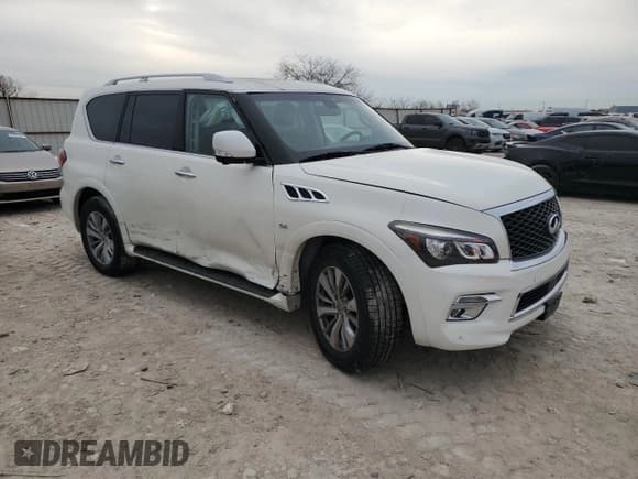 ✅ 2017 Infiniti QX80 Signature Edition • VIN: JN8AZ2NEXH9158268 • Lot: 89111315. Listed on Copart with Not provided. Free auction sales archive from the USA and detailed vehicle history report at DreamBid. Image 4.