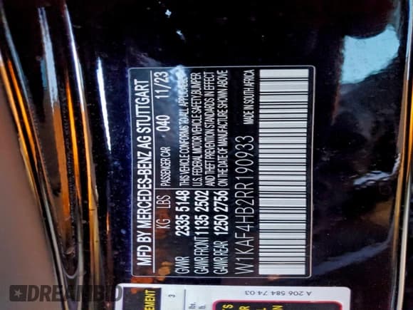 ✅ 2024 Mercedes-Benz C 300 • VIN: W1KAF4HB2RR190933 • Lot: 95165255. Wystawiony na Copart z przebiegiem 2 745 mil. Bezpłatny archiwum sprzedaży aukcyjnych z USA i szczegółowy raport historii pojazdu na DreamBid. Zdjęcie 12.