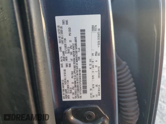 ✅ 2016 Ford F-150 XL • VIN: 1FTEW1CP2GKE60181 • Лот: 63390145. Опубликован ранее на Copart с пробегом 130 699 миль. Бесплатный доступ к архиву аукционных продаж из США и подробный отчёт об истории автомобиля на DreamBid. Изображение 12.