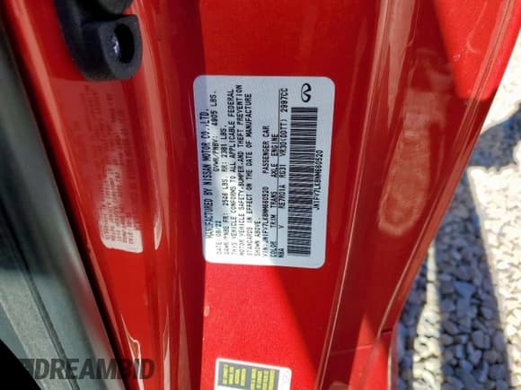 ✅ 2022 Infiniti Q60 Red Sport 400 • VIN: JN1FV7LK8NM660520 • Lot: 90478675. Listed on Copart with 9,916 mi. Free auction sales archive from the USA and detailed vehicle history report at DreamBid. Image 12.