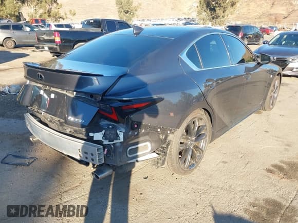 ✅ 2022 Lexus IS 350 F Sport • VIN: JTHGZ1B24N5057156 • Lot: 43646148. Listed on IAAI with 38,308 mi. Free auction sales archive from the USA and detailed vehicle history report at DreamBid. Image 4.