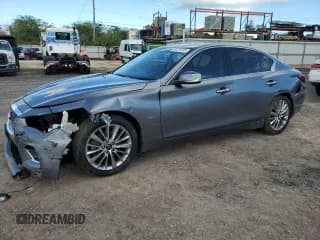 ✅ 2020 Infiniti Q50 Pure • VIN: JN1EV7AP2LM207128 • Lot: 50273975. Listed on Copart with 79,753 mi. Free auction sales archive from the USA and detailed vehicle history report at DreamBid. Image 1.
