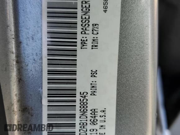 ✅ 2013 Dodge Avenger SE • VIN: 1C3CDZAB1DN688545 • Лот: 69097804. Опубликован ранее на Copart с пробегом 174 661 миль. Бесплатный доступ к архиву аукционных продаж из США и подробный отчёт об истории автомобиля на DreamBid. Изображение 14.