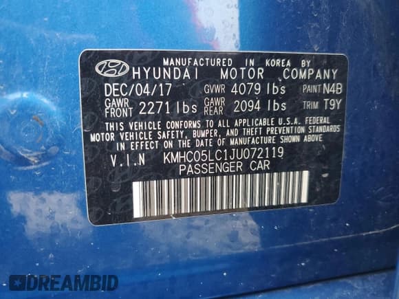 ✅ 2018 Hyundai Ioniq Limited • VIN: KMHC05LC1JU072119 • Lot: 84616244. Wystawiony na Copart z przebiegiem Nie podano. Bezpłatny archiwum sprzedaży aukcyjnych z USA i szczegółowy raport historii pojazdu na DreamBid. Zdjęcie 13.