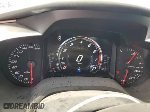 2019 Chevrolet Corvette 1LT with VIN 1G1YB2D73K5123709, listed as a Copart auction lot 57163344 with 31,274 mi miles and Clean title. Bid and sale history available at DreamBid. Image 9.