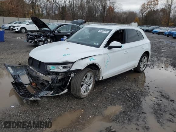 ✅ 2018 Audi Q5 Prestige • VIN: WA1CNBFY8J2016907 • Lot: 92023105. Listed on Copart with 103,017 mi. Free auction sales archive from the USA and detailed vehicle history report at DreamBid. Image 1.