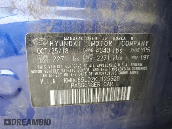 ✅ 2019 Hyundai Ioniq • VIN: KMHC65LD2KU125628 • Лот: 47267185. Опубликован ранее на Copart с пробегом 116 023 миль. Бесплатный доступ к архиву аукционных продаж из США и подробный отчёт об истории автомобиля на DreamBid. Изображение 12.