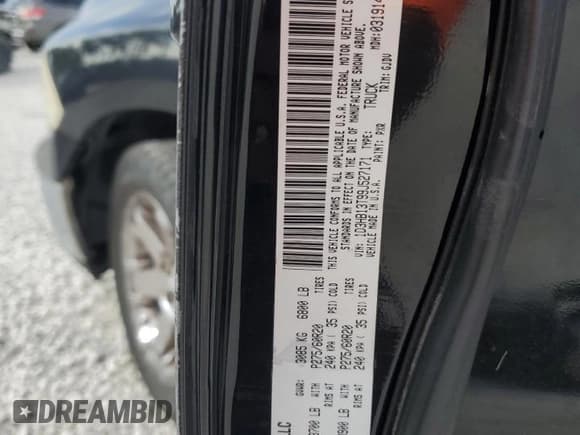 ✅ 2009 Dodge 1500 SLT • VIN: 1D3HB13T99J527171 • Lot: 88033865. Wystawiony na Copart z przebiegiem 217 218 mil. Bezpłatny archiwum sprzedaży aukcyjnych z USA i szczegółowy raport historii pojazdu na DreamBid. Zdjęcie 14.
