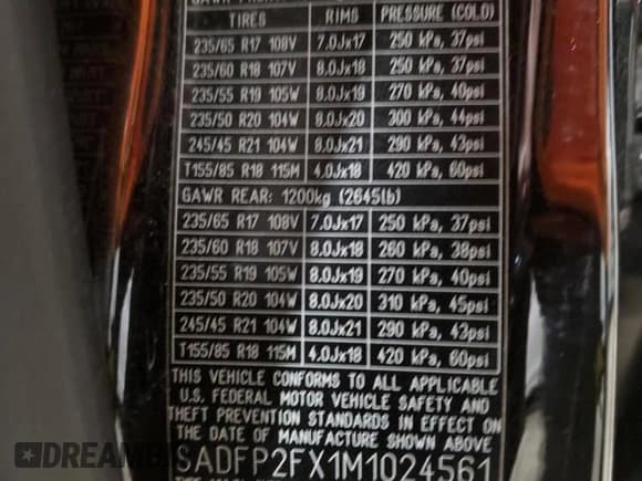 ✅ 2021 Jaguar E-Pace SE • VIN: SADFP2FX1M1024561 • Lot: 49766394. Wystawiony na Copart z przebiegiem 82 394 mil. Bezpłatny archiwum sprzedaży aukcyjnych z USA i szczegółowy raport historii pojazdu na DreamBid. Zdjęcie 15.