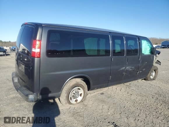 2016 Chevrolet Express Passenger LT with VIN 1GAZGPFF4G1243590, listed as a Copart auction lot 80019254 with Not provided miles and Salvage title. Bid and sale history available at DreamBid. Image 3.