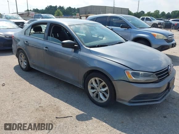 ✅ 2015 Volkswagen Jetta S • VIN: 3VW2K7AJ0FM412196 • Lot: 43083039. Listed on IAAI with 168,157 mi. Free auction sales archive from the USA and detailed vehicle history report at DreamBid. Image 1.