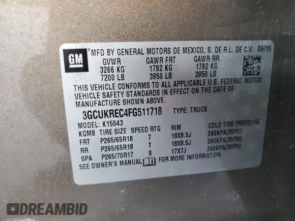 ✅ 2015 Chevrolet Silverado 1500 LT • VIN: 3GCUKREC4FG511718 • Лот: 71049004. Опубликован ранее на Copart с пробегом 204 939 миль. Бесплатный доступ к архиву аукционных продаж из США и подробный отчёт об истории автомобиля на DreamBid. Изображение 12.