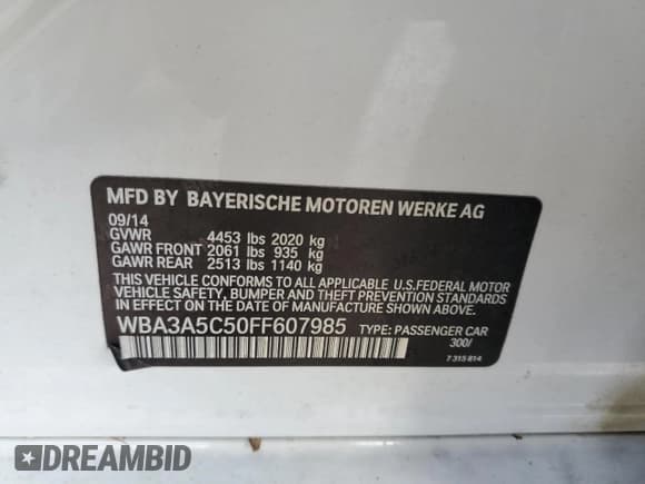 ✅ 2015 BMW 3 Series 328i • VIN: WBA3A5C50FF607985 • Lot: 86839955. Wystawiony na Copart z przebiegiem 88 815 mil. Bezpłatny archiwum sprzedaży aukcyjnych z USA i szczegółowy raport historii pojazdu na DreamBid. Zdjęcie 12.