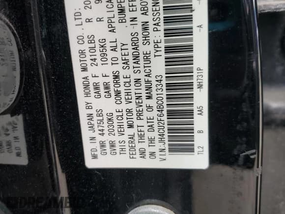 ✅ 2011 Acura TSX • VIN: JH4CU2F64BC013343 • Лот: 82356095. Опубликован ранее на Copart с пробегом 105 227 миль. Бесплатный доступ к архиву аукционных продаж из США и подробный отчёт об истории автомобиля на DreamBid. Изображение 12.