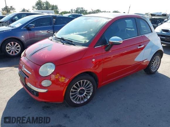 ✅ 2013 FIAT 500 Lounge • VIN: 3C3CFFCR0DT574247 • Lot: 43726160. Listed on IAAI with 109,205 mi. Free auction sales archive from the USA and detailed vehicle history report at DreamBid. Image 2.