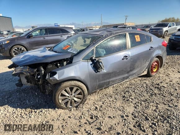 ✅ 2016 Kia Forte LX • VIN: KNAFX4A62G5507203 • Лот: 90130195. Опубликован ранее на Copart с пробегом Не указан. Бесплатный доступ к архиву аукционных продаж из США и подробный отчёт об истории автомобиля на DreamBid. Изображение 1.