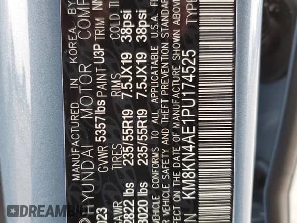 2023 Hyundai Ioniq 5 SEL z VIN KM8KN4AE1PU174525, wystawiony jako Copart lot #37560084 z przebiegiem 5 382 mil mil oraz . Historia ofert i sprzedaży dostępna na DreamBid. Obrazek 13.