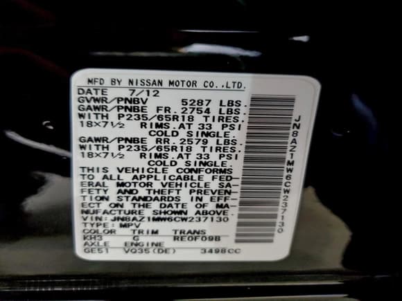 ✅ 2012 Nissan Murano LE • VIN: JN8AZ1MW6CW237130 • Лот: 94119555. Опубликован ранее на Copart с пробегом 60 624 миль. Бесплатный доступ к архиву аукционных продаж из США и подробный отчёт об истории автомобиля на DreamBid. Изображение 13.