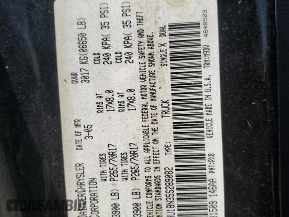 ✅ 2005 Dodge 1500 SLT • VIN: 1D7HU18N35S289082 • Лот: 73834724. Опубликован ранее на Copart с пробегом 201 523 миль. Бесплатный доступ к архиву аукционных продаж из США и подробный отчёт об истории автомобиля на DreamBid. Изображение 14.