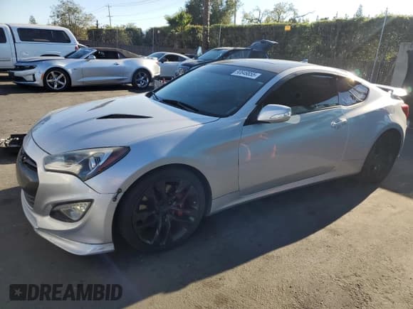 ✅ 2015 Hyundai Genesis Coupe R-Spec • VIN: KMHHU6KJ3FU127595 • Lot: 90649855. Listed on Copart with 88,459 mi. Free auction sales archive from the USA and detailed vehicle history report at DreamBid. Image 1.