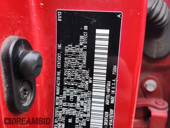 ✅ 2013 Toyota Venza LE • VIN: 4T3BA3BB6DU041157 • Lot: 91449495. Listed on Copart with 196,895 mi. Free auction sales archive from the USA and detailed vehicle history report at DreamBid. Image 14.