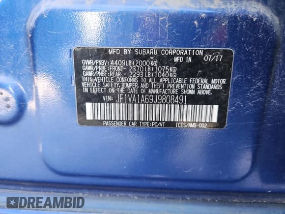 ✅ 2018 Subaru WRX • VIN: JF1VA1A69J9808491 • Лот: 91341415. Опубликован ранее на Copart с пробегом 76 885 миль. Бесплатный доступ к архиву аукционных продаж из США и подробный отчёт об истории автомобиля на DreamBid. Изображение 12.