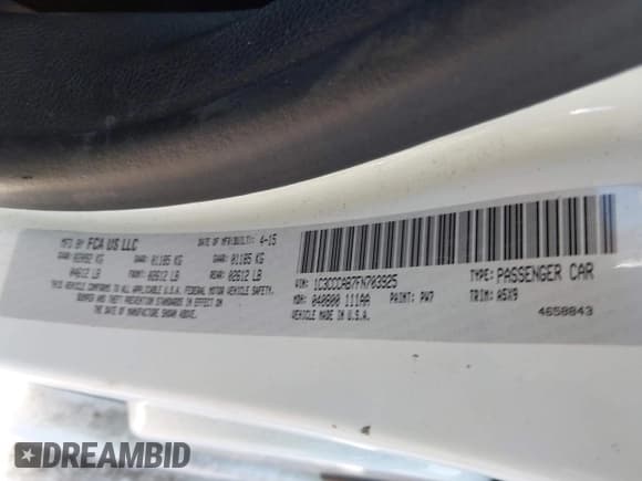 ✅ 2015 Chrysler 200 Limited • VIN: 1C3CCCAB7FN703925 • Lot: 43728662. Wystawiony na IAAI z przebiegiem 207 509 mil. Bezpłatny archiwum sprzedaży aukcyjnych z USA i szczegółowy raport historii pojazdu na DreamBid. Zdjęcie 9.