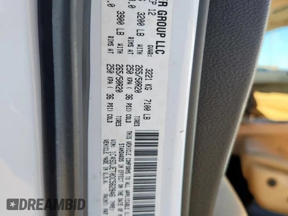 ✅ 2013 Dodge Durango Citadel • VIN: 1C4SDJET0DC562846 • Lot: 90675715. Listed on Copart with 152,543 mi. Free auction sales archive from the USA and detailed vehicle history report at DreamBid. Image 13.