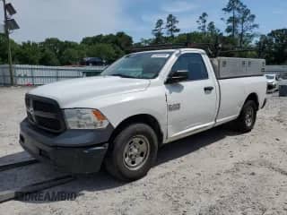 2017 Ram 1500 Tradesman with VIN 3C6JR6DG7HG648888, listed as a Copart auction lot 55433555 with 127,715 mi miles and Salvage title. Bid and sale history available at DreamBid. Image 1.