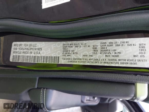 ✅ 2023 Jeep Grand Cherokee Limited • VIN: 1C4RJHBG3P8741929 • Лот: 43158980. Опубликован ранее на IAAI с пробегом 65 605 миль. Бесплатный доступ к архиву аукционных продаж из США и подробный отчёт об истории автомобиля на DreamBid. Изображение 9.