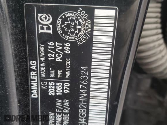 ✅ 2017 Mercedes-Benz CLA 250 • VIN: WDDSJ4GB2HN476324 • Lot: 87399115. Wystawiony na Copart z przebiegiem 126 538 mil. Bezpłatny archiwum sprzedaży aukcyjnych z USA i szczegółowy raport historii pojazdu na DreamBid. Zdjęcie 12.