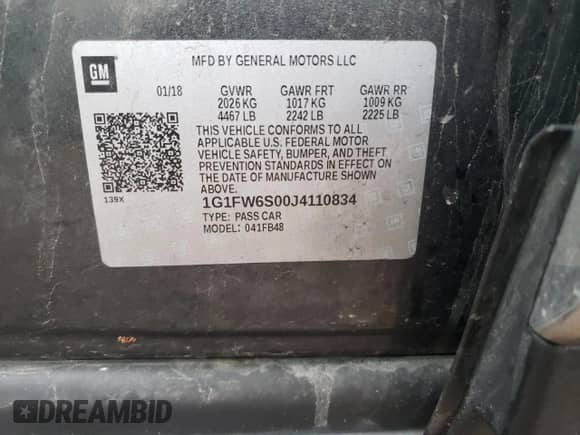 2018 Chevrolet Bolt EV LT z VIN 1G1FW6S00J4110834, wystawiony jako Copart lot #78894923 z przebiegiem 51 108 mil mil oraz . Historia ofert i sprzedaży dostępna na DreamBid. Obrazek 12.