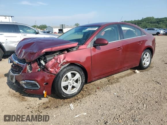 ✅ 2016 Chevrolet Cruze LT • VIN: 1G1PE5SB2G7177929 • Lot: 63995005. Listed on Copart with 81,478 mi. Free auction sales archive from the USA and detailed vehicle history report at DreamBid. Image 1.