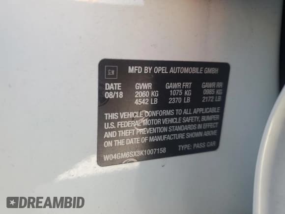 ✅ 2019 Buick Regal Preferred II • VIN: W04GM6SX3K1007158 • Лот: 66330185. Опубликован ранее на Copart с пробегом 49 667 миль. Бесплатный доступ к архиву аукционных продаж из США и подробный отчёт об истории автомобиля на DreamBid. Изображение 12.