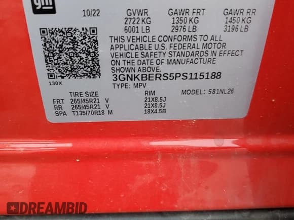 ✅ 2023 Chevrolet Blazer RS • VIN: 3GNKBERS5PS115188 • Лот: 70770065. Опубликован ранее на Copart с пробегом 11 513 миль. Бесплатный доступ к архиву аукционных продаж из США и подробный отчёт об истории автомобиля на DreamBid. Изображение 13.