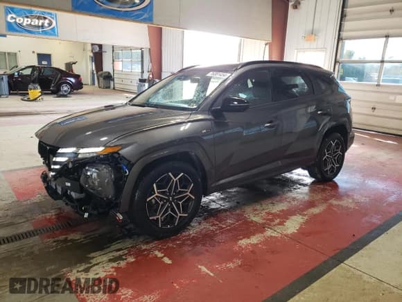 ✅ 2024 Hyundai Tucson N Line • VIN: KM8JFCD1XRU146530 • Lot: 76381454. Wystawiony na Copart z przebiegiem 6 924 mil. Bezpłatny archiwum sprzedaży aukcyjnych z USA i szczegółowy raport historii pojazdu na DreamBid. Zdjęcie 1.