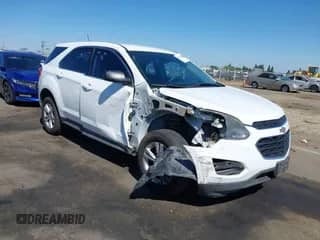 2016 Chevrolet Equinox LS z VIN 2GNALBEKXG1161558, wystawiony jako IAAI lot #42773219 z przebiegiem 146 358 mil mil oraz . Historia ofert i sprzedaży dostępna na DreamBid. Obrazek 1.