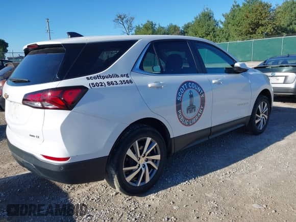 2023 Chevrolet Equinox LT with VIN 3GNAXUEG1PS133146, listed as a IAAI auction lot 43470000 with 26,468 mi miles and . Bid and sale history available at DreamBid. Image 4.