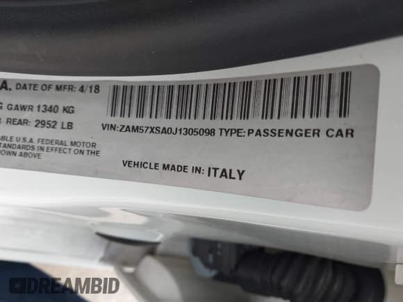 ✅ 2018 Maserati Ghibli • VIN: ZAM57XSA0J1305098 • Lot: 42057304. Wystawiony na IAAI z przebiegiem 38 077 mil. Bezpłatny archiwum sprzedaży aukcyjnych z USA i szczegółowy raport historii pojazdu na DreamBid. Zdjęcie 9.