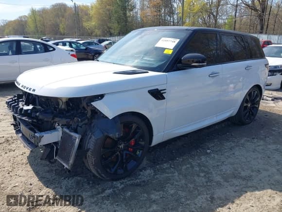 ✅ 2020 Land Rover Range Rover Sport HST • VIN: SALWS2RU1LA714474 • Lot: 41897748. Listed on IAAI with 81,627 mi. Free auction sales archive from the USA and detailed vehicle history report at DreamBid. Image 2.