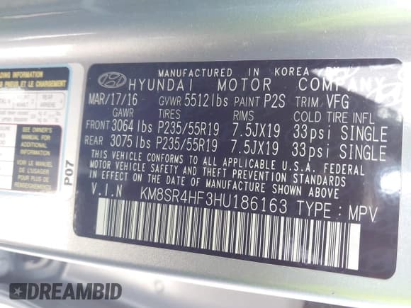 ✅ 2017 Hyundai Santa Fe Limited Ultimate • VIN: KM8SR4HF3HU186163 • Лот: 42080246. Опубликован ранее на IAAI с пробегом 111 336 миль. Бесплатный доступ к архиву аукционных продаж из США и подробный отчёт об истории автомобиля на DreamBid. Изображение 9.