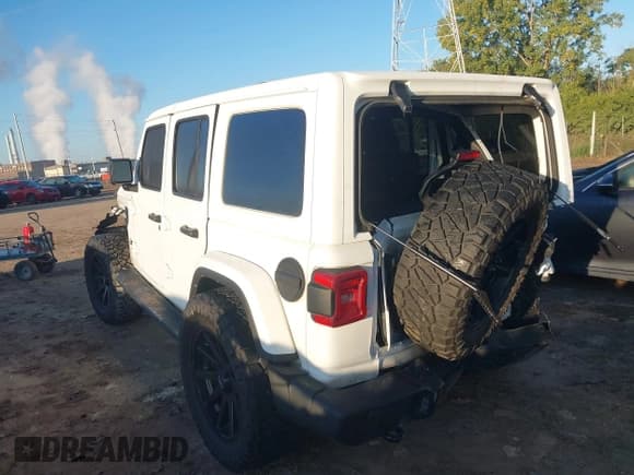 ✅ 2021 Jeep Wrangler Unlimited Sahara • VIN: 1C4HJXEG3MW782859 • Lot: 43320520. Listed on IAAI with 75,169 mi. Free auction sales archive from the USA and detailed vehicle history report at DreamBid. Image 3.