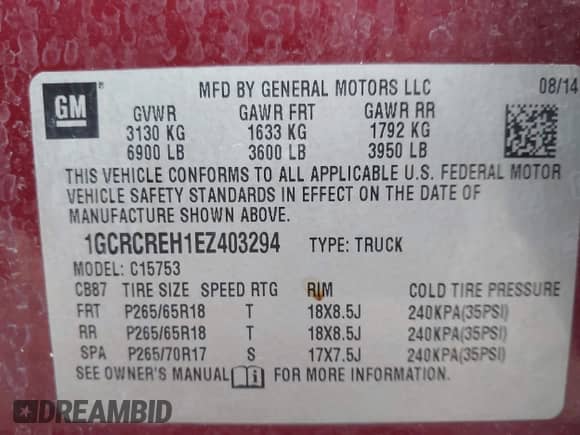 2014 Chevrolet Silverado 1500 LT z VIN 1GCRCREH1EZ403294, wystawiony jako IAAI lot #43519990 z przebiegiem 229 946 mil mil oraz . Historia ofert i sprzedaży dostępna na DreamBid. Obrazek 9.