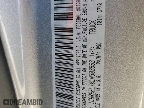 2020 Ram 1500 Rebel z VIN 1C6RRELT0LN303553, wystawiony jako Copart lot #53488355 z przebiegiem 110 673 mil mil oraz Szkoda całkowita • Salvage title. Historia ofert i sprzedaży dostępna na DreamBid. Obrazek 12.